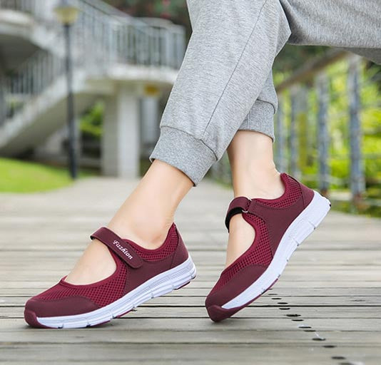 Women's AirFlow slip-on shoes designed for comfort. Breathable mesh, lightweight for everyday casual wear.