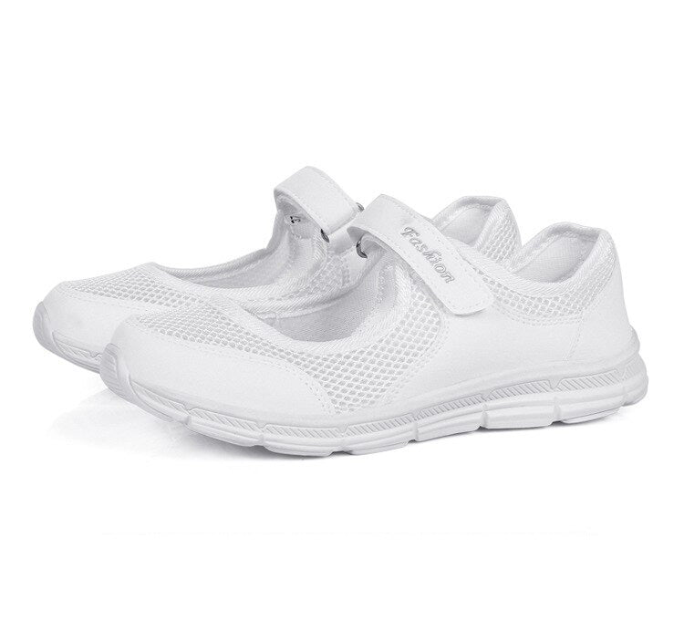 Comfortable women's AirFlow slip-on. Breathable mesh shoes, lightweight design for everyday casual activities.