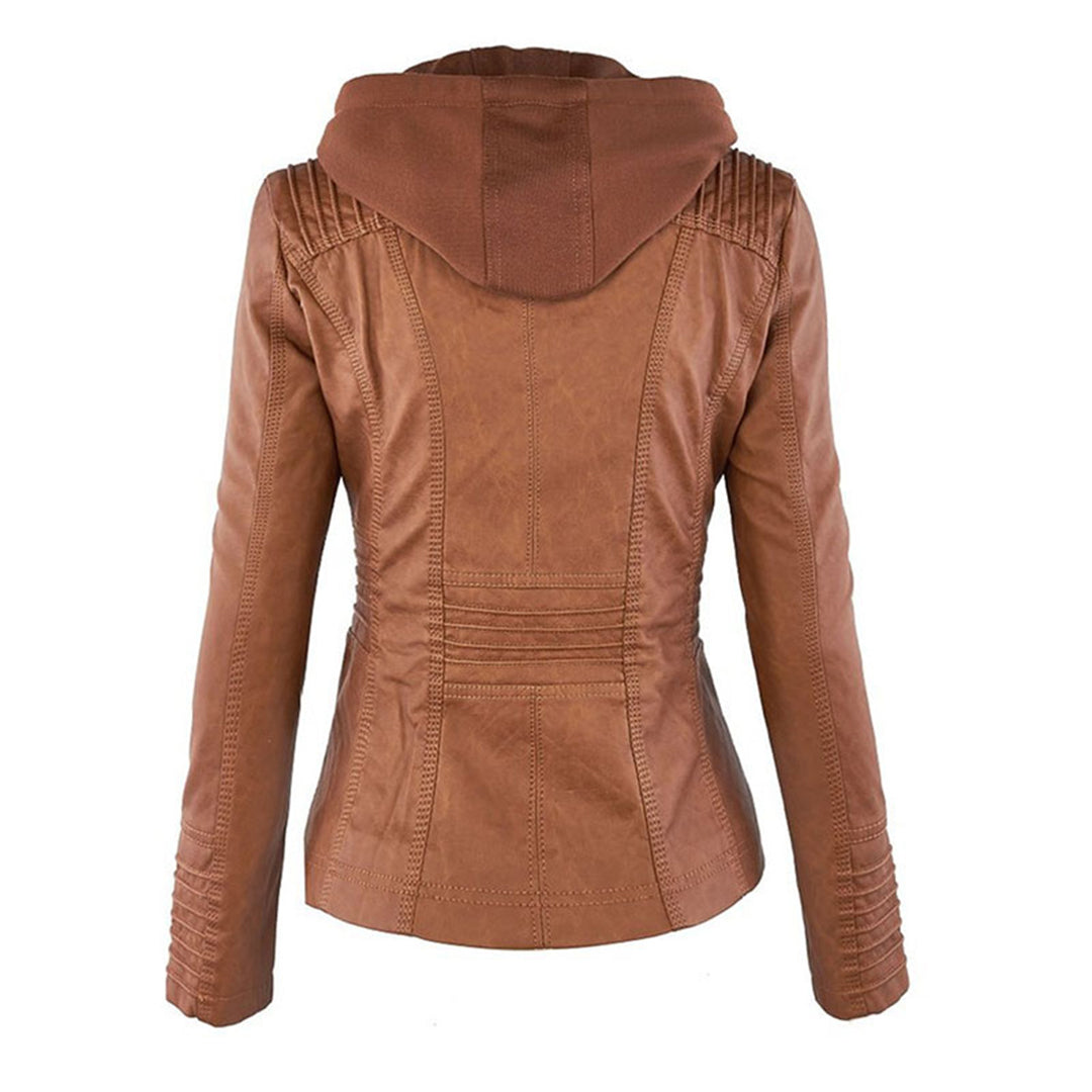 Stylish Amara women's lightweight leather jacket, ideal for versatile spring & summer fashion.