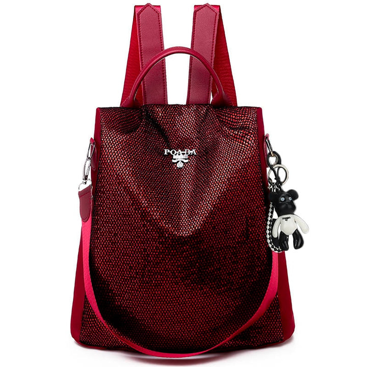 Practical women's daily travel backpack, water-resistant with anti-theft features for urban adventures.