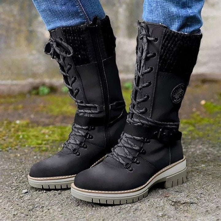 Supportive women's orthopedic knee-high winter boots, ideal for comfortable everyday cold-weather wear.