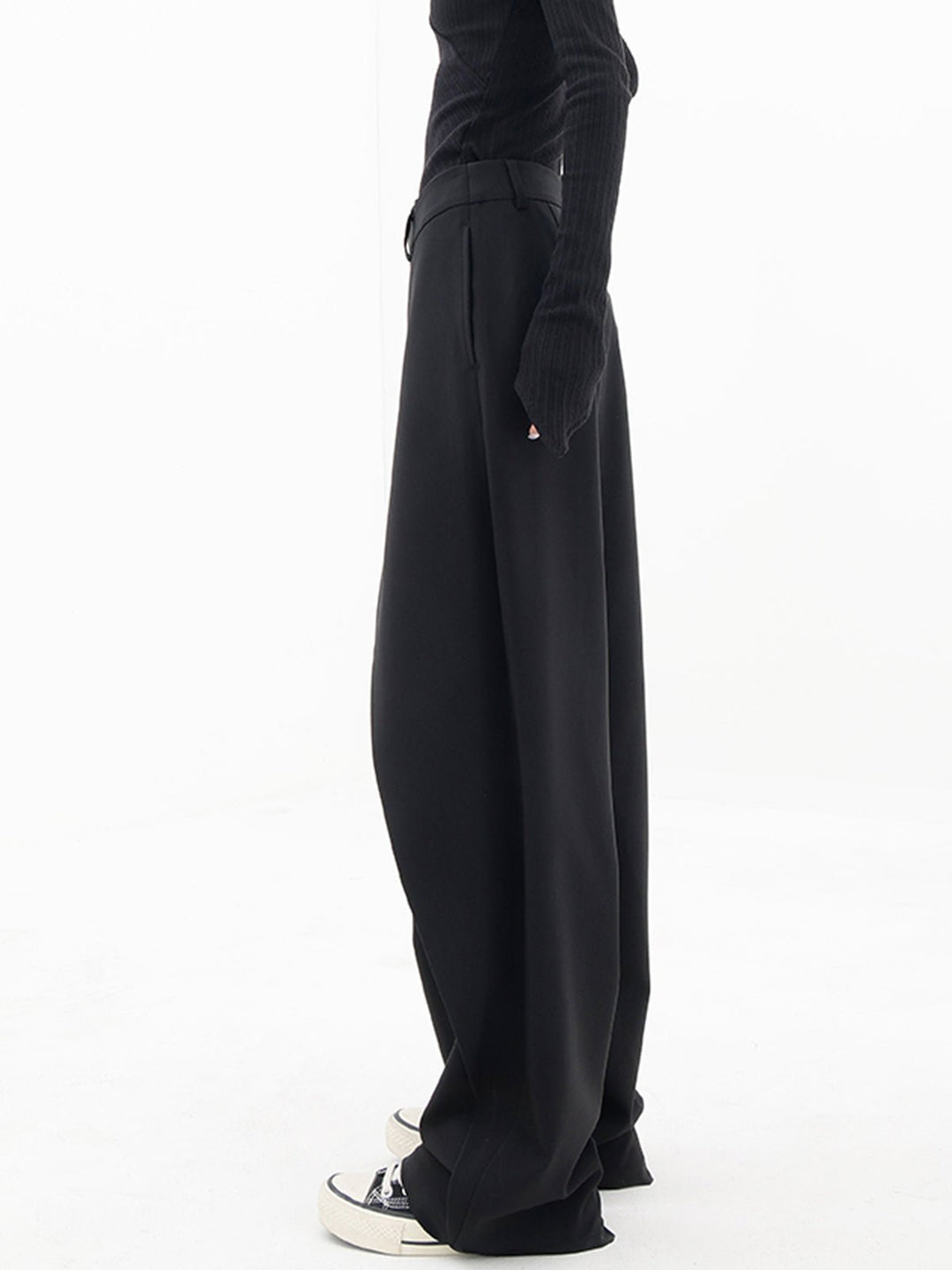 Versatile women's comfort trousers, wide leg & asymmetrical for a stylish, loose fit. Perfect casual wear.