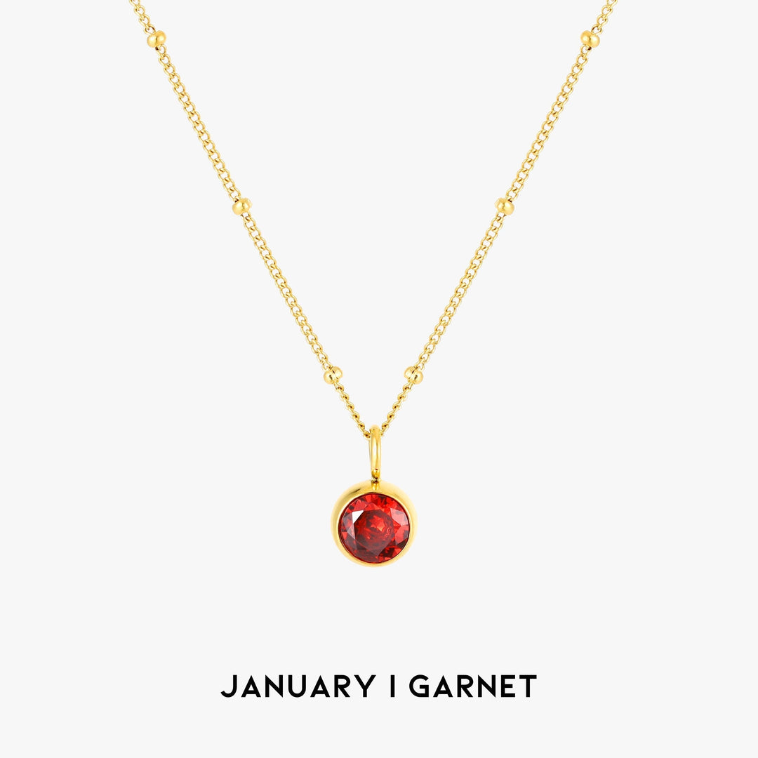 Durable hypoallergenic birthstone necklace for women, water-resistant elegant jewelry.