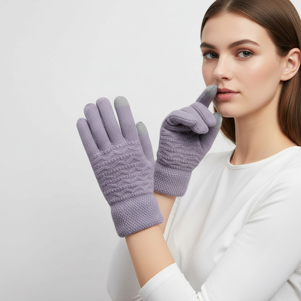 Women's accessories: fleece lined touchscreen gloves perfect for cold weather fashion