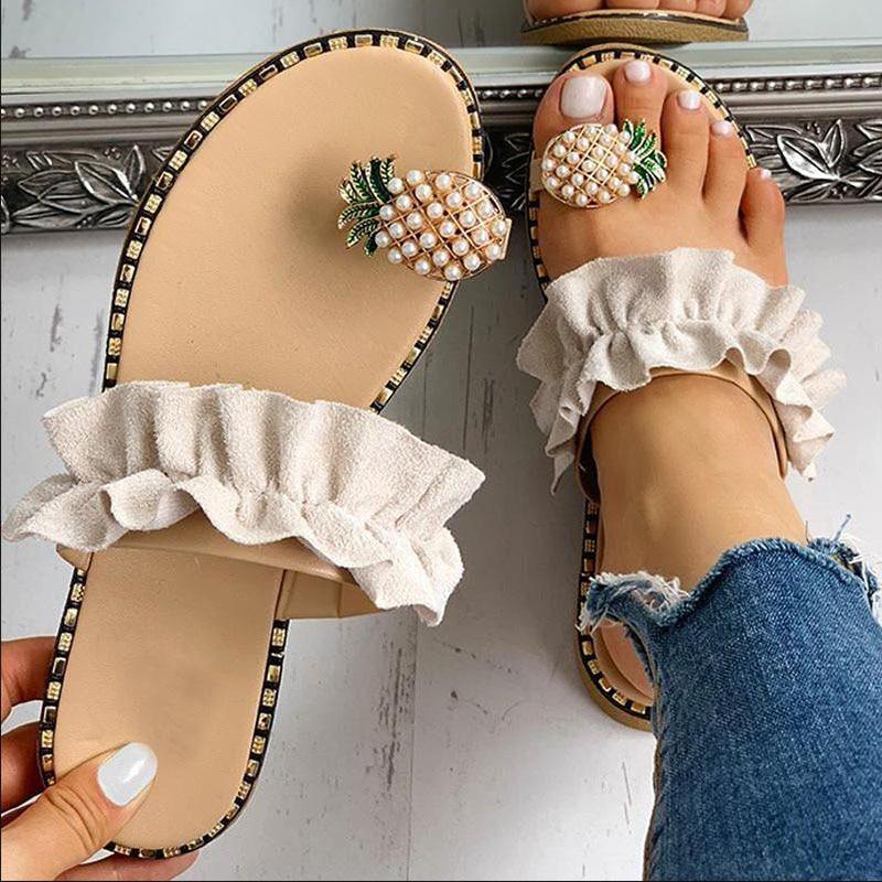 Stylish women's summer sandals, orthopedic, with decorative straps, comfort sole, beach fashion