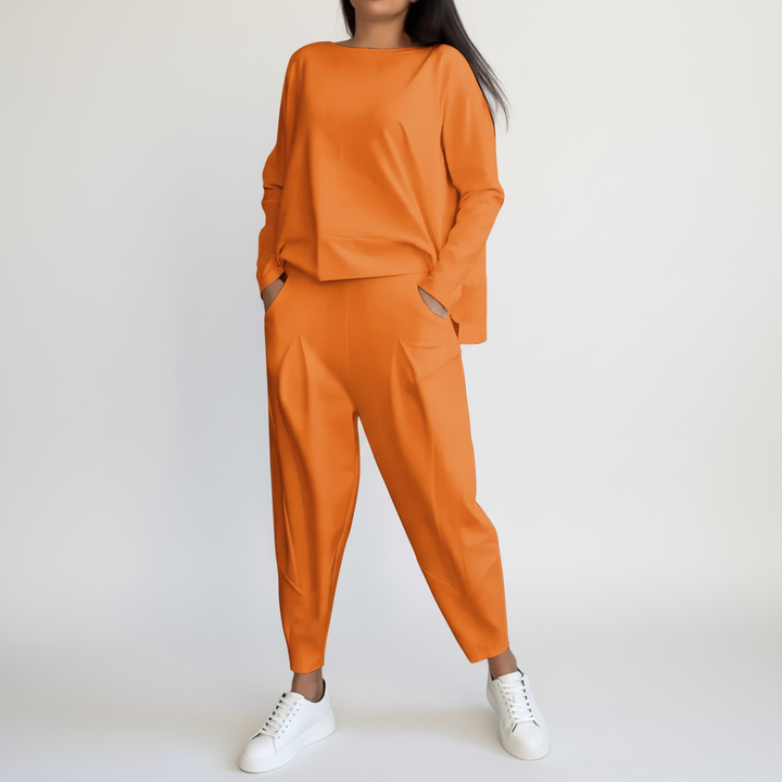 Women's casual 2-piece essential leisure set, soft and comfortable for daily activities