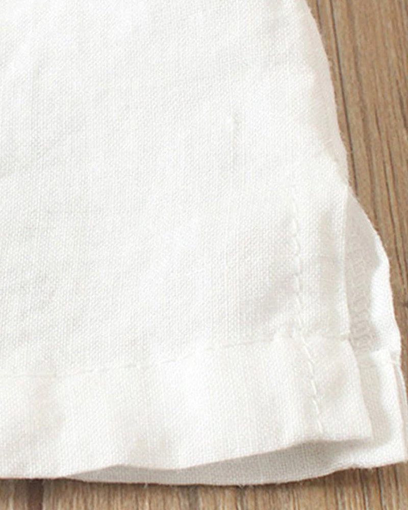 Front view of a women's short sleeve round neck blouse, a staple for casual wardrobes.