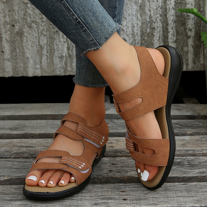 Women's stylish velcro sandals, perfect blend of casual design & everyday comfort.