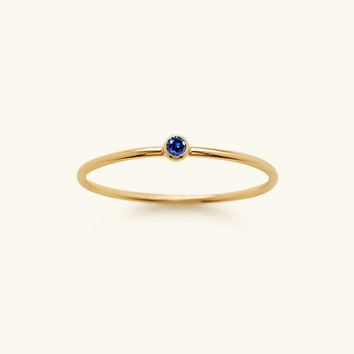 Meaningful silver personalized birthstone ring, Celestia style, a delicate gemstone gift.