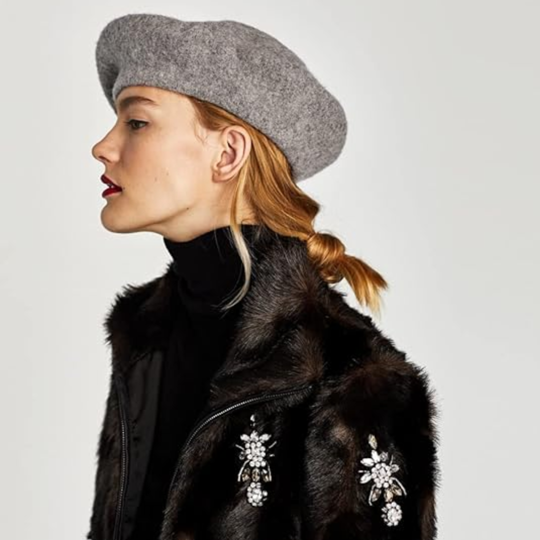 Chic women's wool beret, best for adding a touch of French flair to outfits.