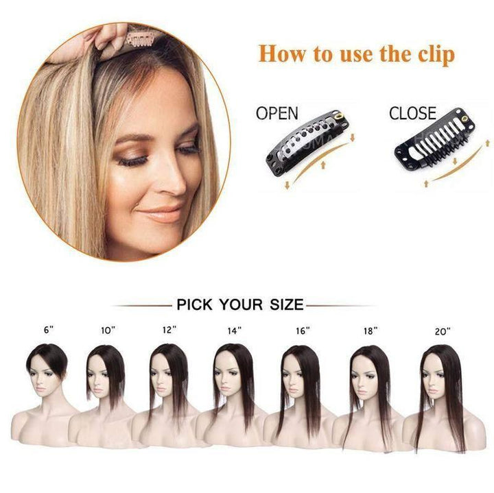 Transform your hair instantly with women's clip-in extensions, adding volume & a chic new style.