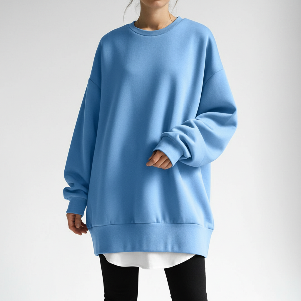 High-quality women's oversized knit sweater, a must-have cozy jumper for cold season casual wear