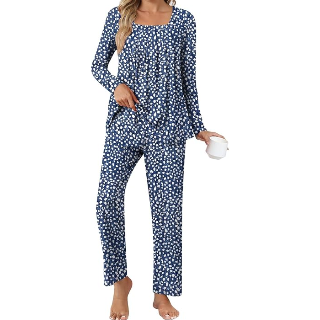 Comfortable women's pajamas, 2-piece lounge set Laetitia, perfect for fall