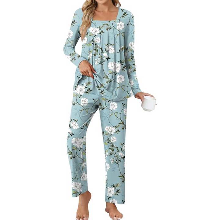 Casual women's lounge set, 2-piece pajamas designed for ultimate comfort and pockets