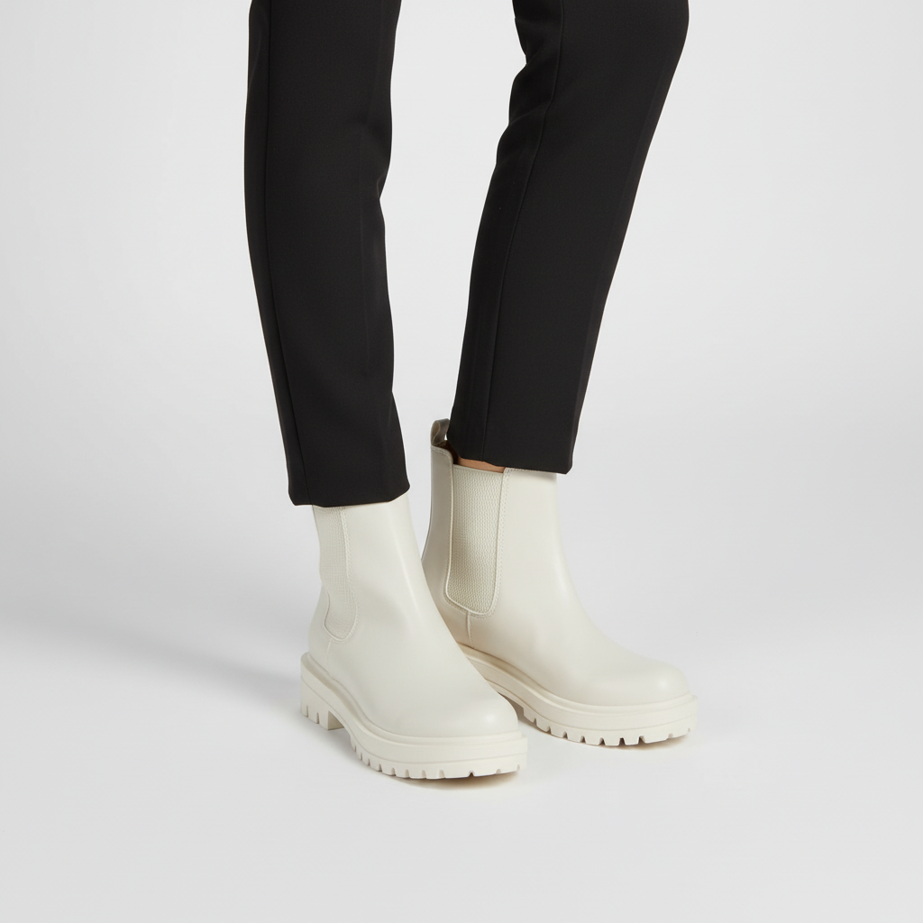 Fashionable women's ankle boots, Chelsea style with low heel, perfect for casual wear