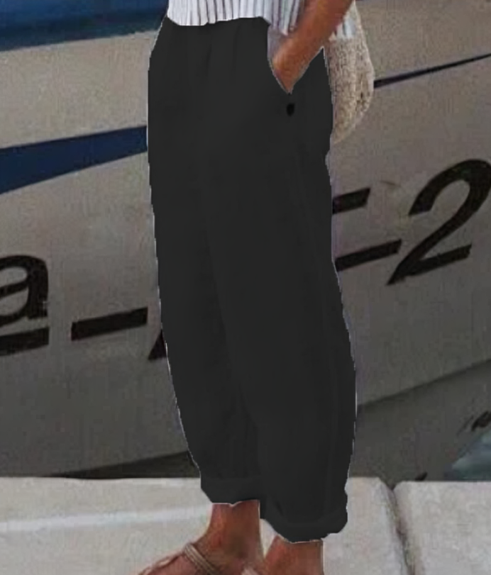 Elegant women's linen pants, offering ultimate comfort & a casual yet chic look.