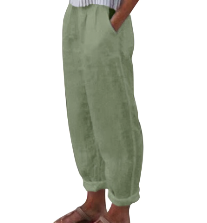 Stylish women's linen pants, designed for ultimate comfort & a relaxed, elegant fit.