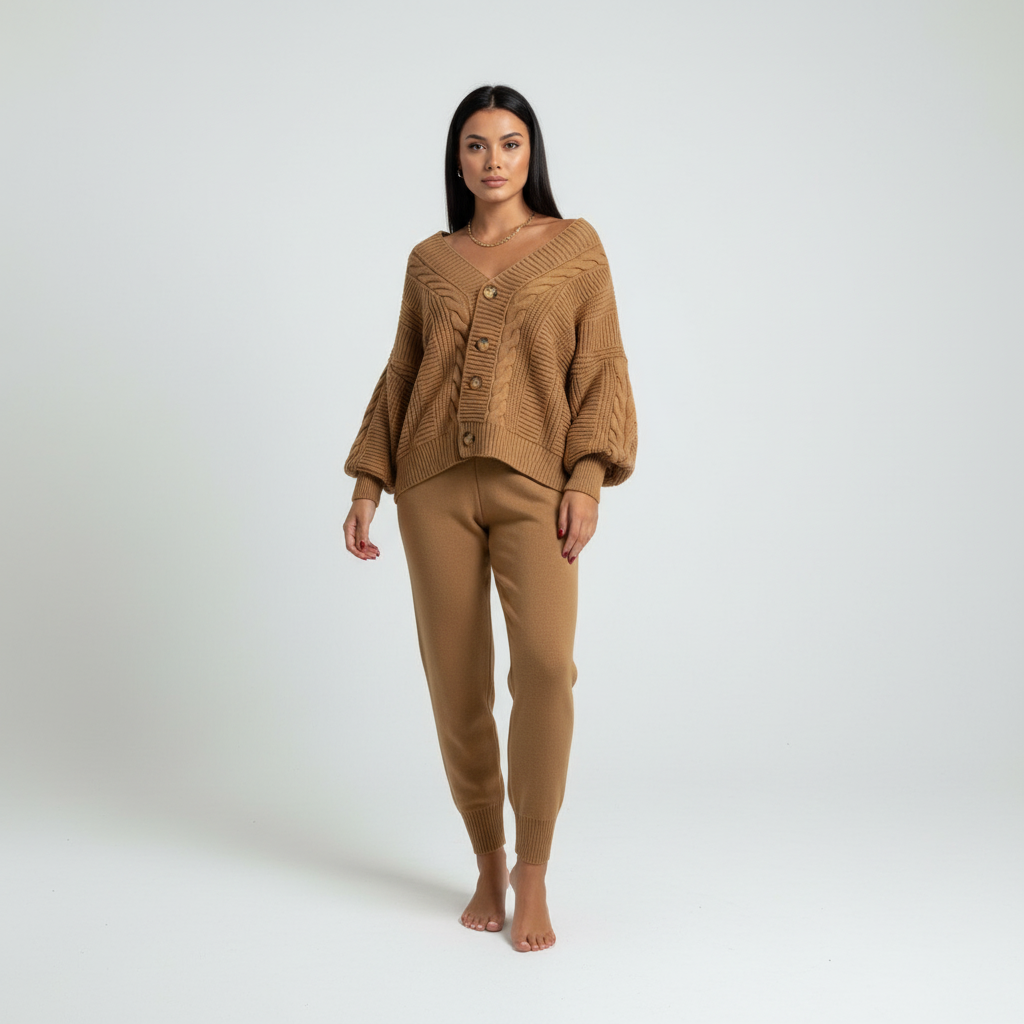 Comfortable and versatile women's ribbed cardigan, a wardrobe essential for casual and chic styles.