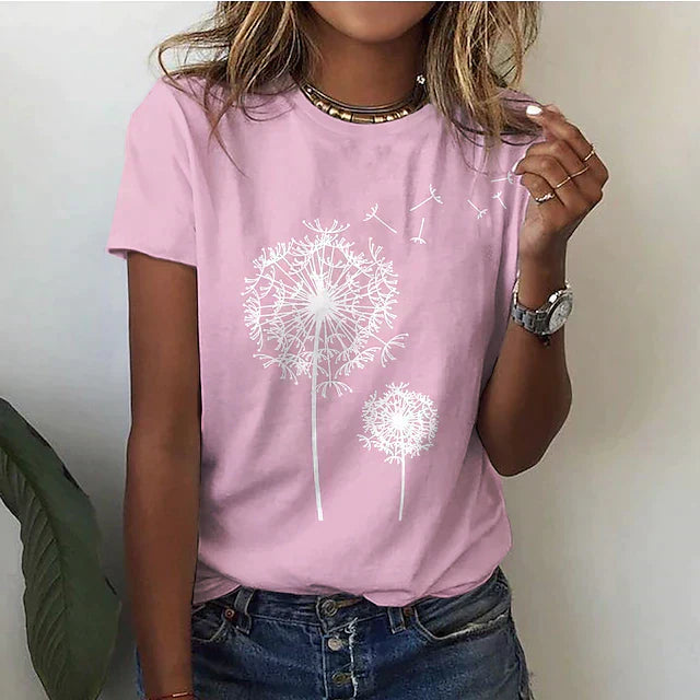 Comfort fit women's basic round neck t-shirt, designed for all-day wear and versatile fashion.