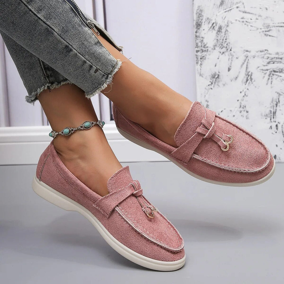 Mira Luxe loafers for women, ultra-comfortable slip-on flats. Everyday fashion footwear for effortless style.