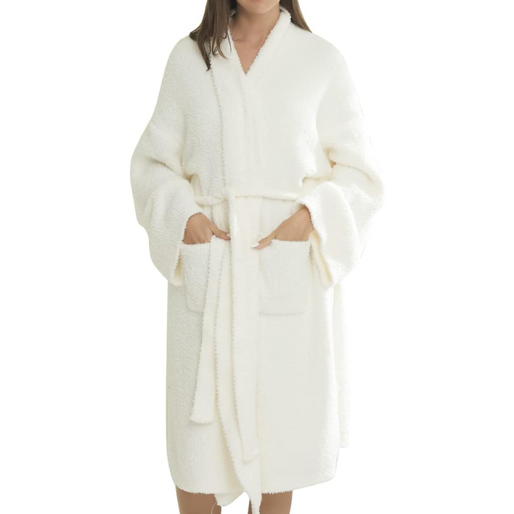 Cozy leopard print women's robe, a luxurious and comfortable spa bathrobe gift idea