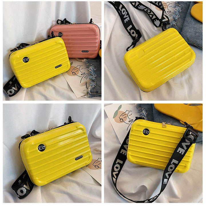 Protective hard shell mini bag for women. Compact design for daily & travel use. Vegan leather.