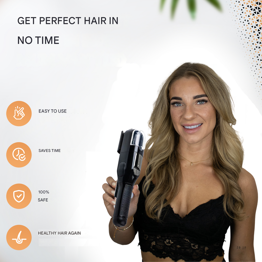 Corded split ends trimmer for women's hair, a beauty tool designed for easy, at-home maintenance.