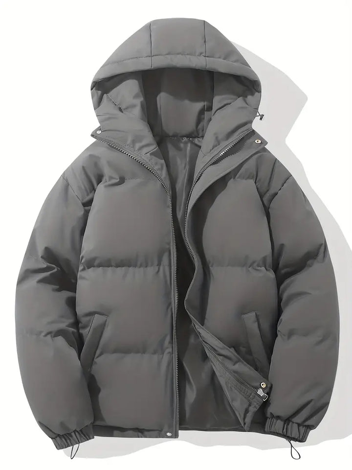 Women's premium hooded winter coat. Stylish, cozy & warm long-sleeve outerwear, perfect for cold-weather comfort.