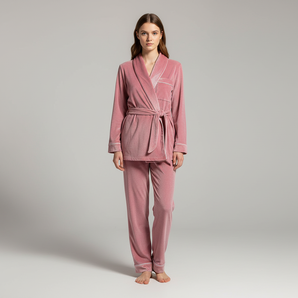Autumn winter loungewear: Women's two-piece pajama set Marie in soft, cozy fabric