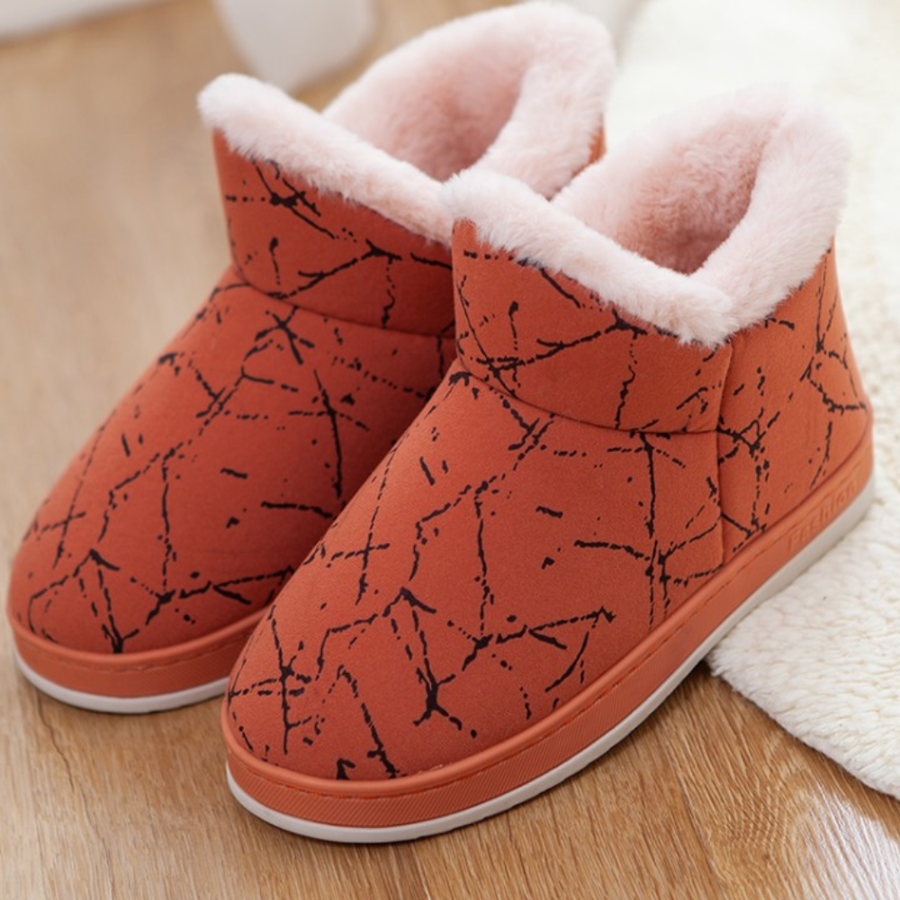 Soft, cozy Livia winter slippers for women, providing warmth and relaxation at home.