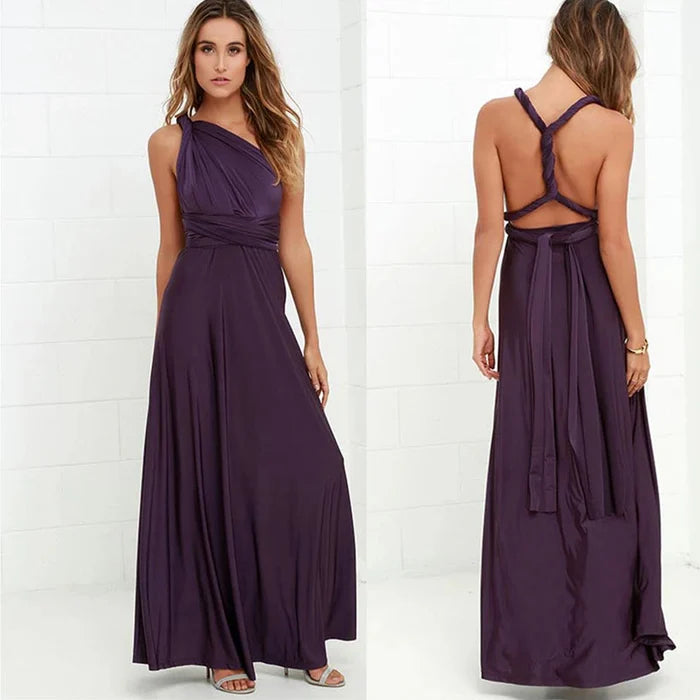 Elegant women's elastic wrap dress, a comfortable choice for parties or chic casual wear.
