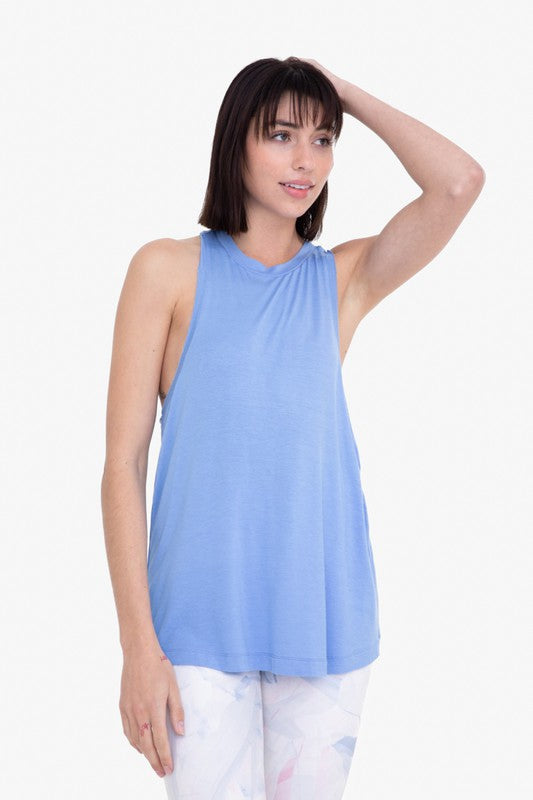 Women's effortless flowy tank top, perfect for summer comfort and casual wear.