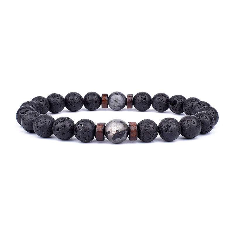 Elegant women's stone bracelet, a black gemstone accessory, perfect for enhancing any fashion ensemble.