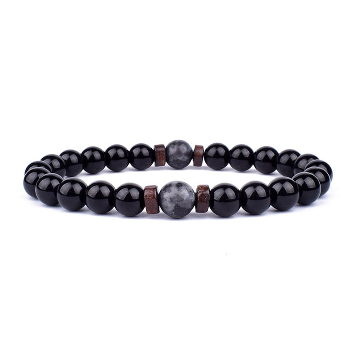 Chic black stone bracelet for women, a timeless natural gemstone accessory, perfect as a thoughtful gift.