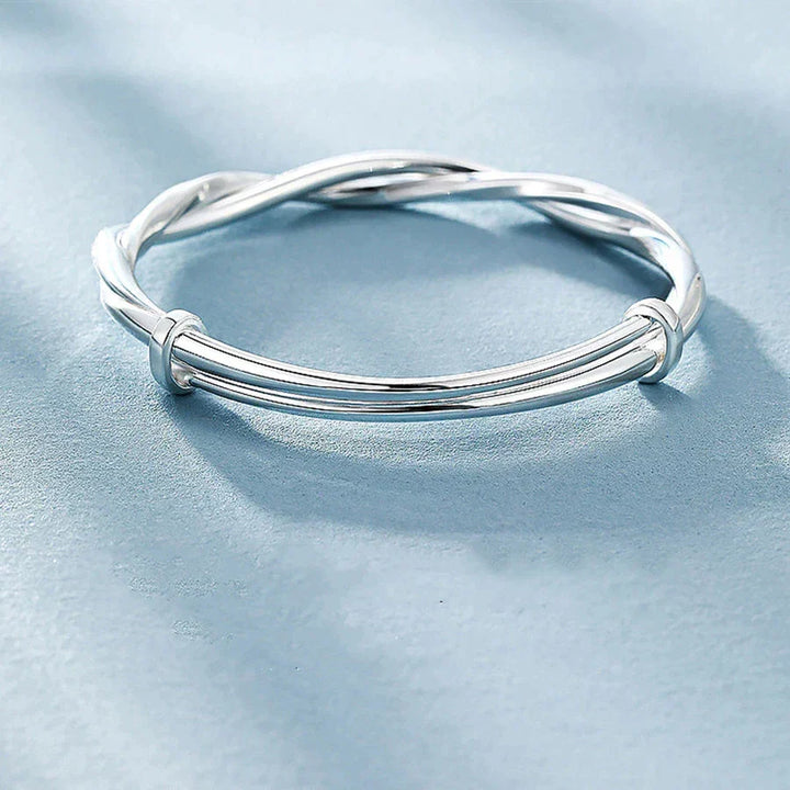 Beautiful women's sterling silver bracelet, an elegant and timeless gift with a classic intricate design.