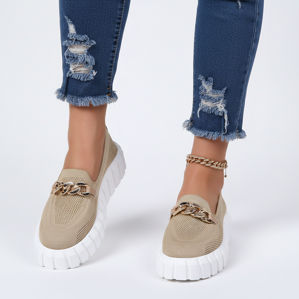 Casual women's Eliza slip-on shoes with a mesh design, great for walking and warm weather.