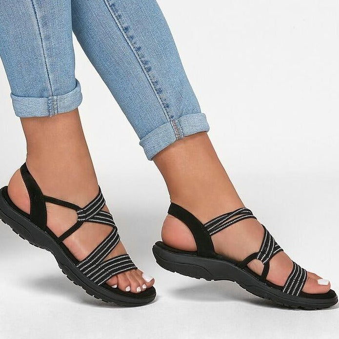 Women's Elvira orthopedic sandals with adjustable straps, arch support for comfortable everyday wear & pain relief.