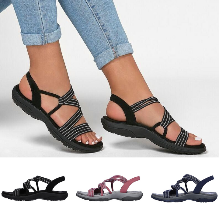 Comfortable Elvira women's orthopedic sandals, ideal for summer, casual wear with adjustable straps & foot support.