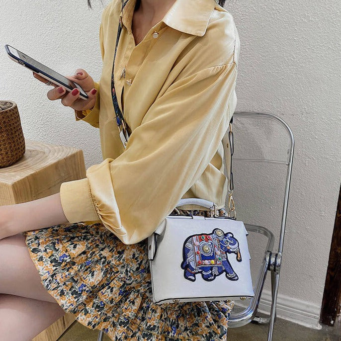 Mandala embroidered women's shoulder bag, designed to be lightweight and versatile for any occasion
