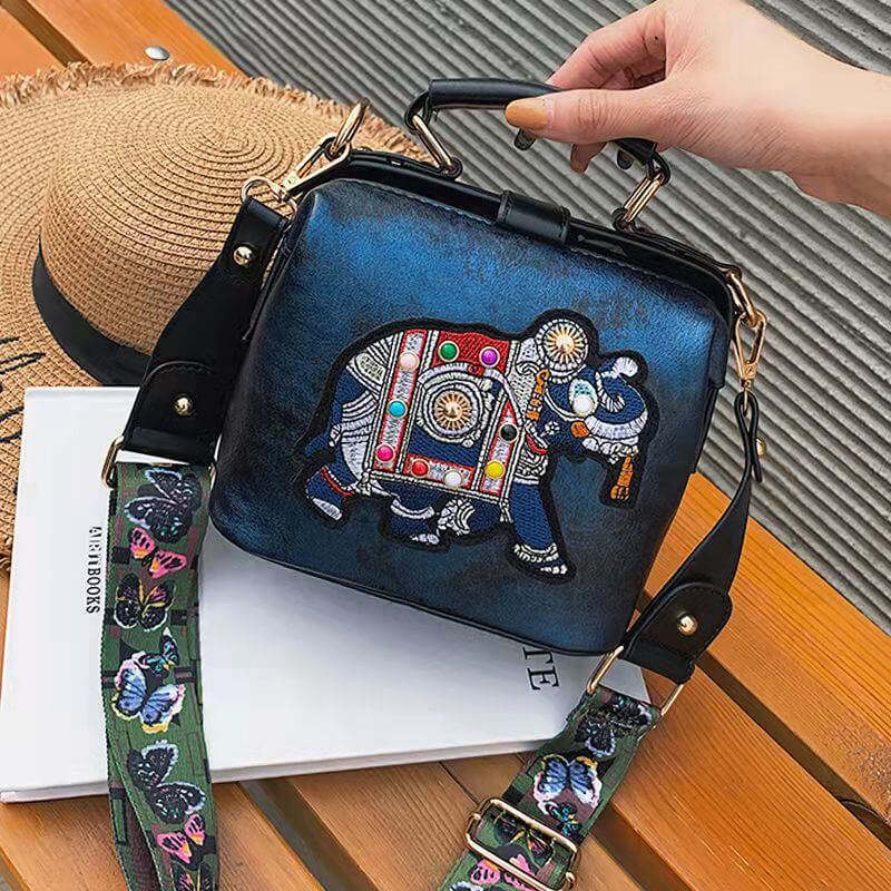 Boho chic women's embroidered mandala bag with tassel detail, a fashionable lightweight accessory