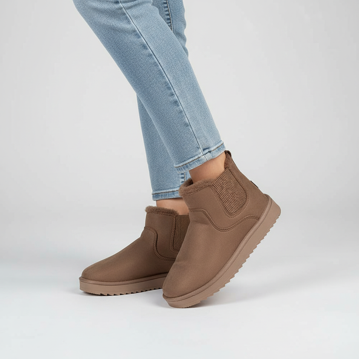 Cozy women's thermal slip-on boots by Emily, essential winter footwear for comfort