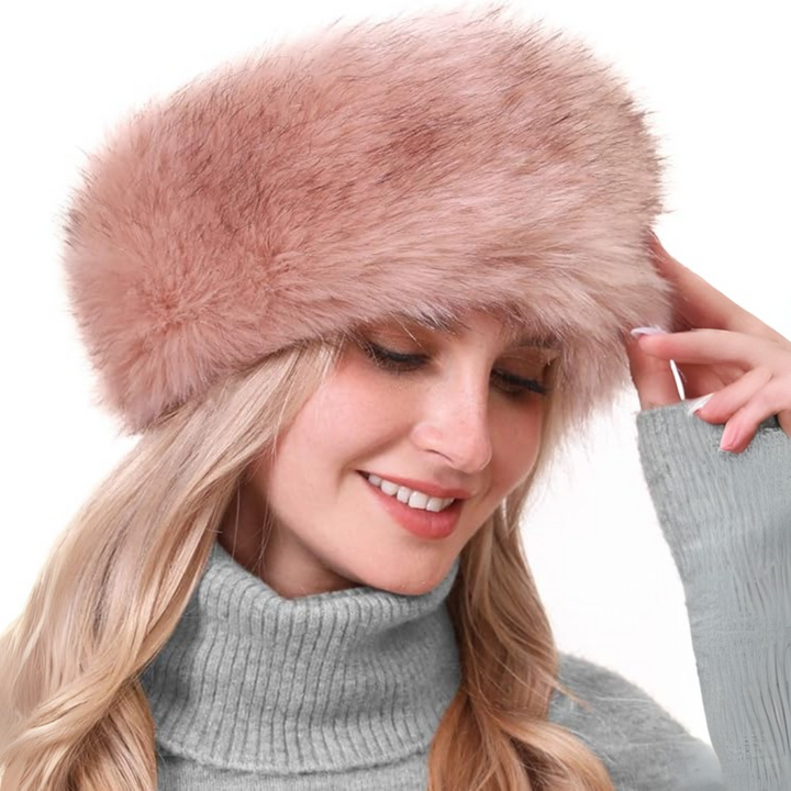 Fashionable Olga winter headband, faux fur, designed for comfort and warmth
