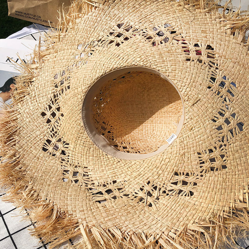 Celine women's floppy Panama hat, a fashionable summer accessory with decorative details