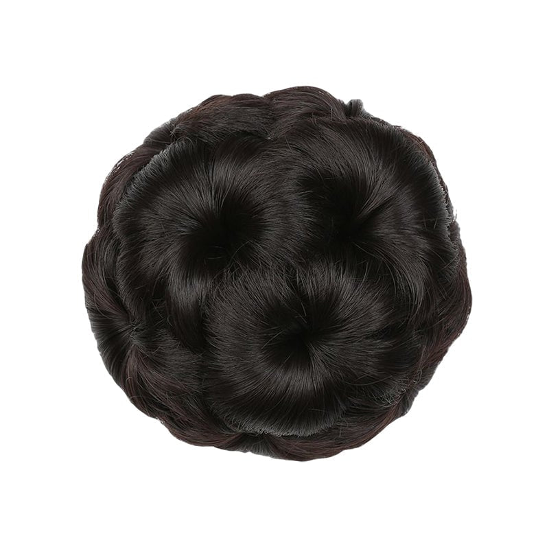 Synthetic flower hair clip with extension for women's easy, elegant updo.