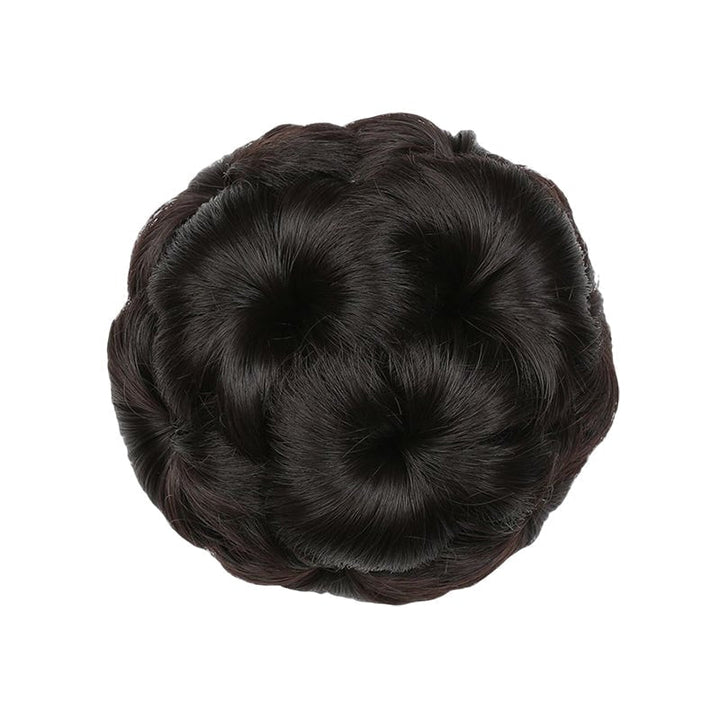 Synthetic flower hair clip with extension for women's easy, elegant updo.