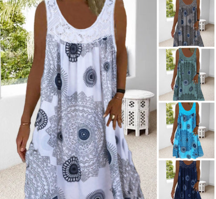 Warm weather essential: women's flowy sleeveless dress with a relaxed fit for casual style.