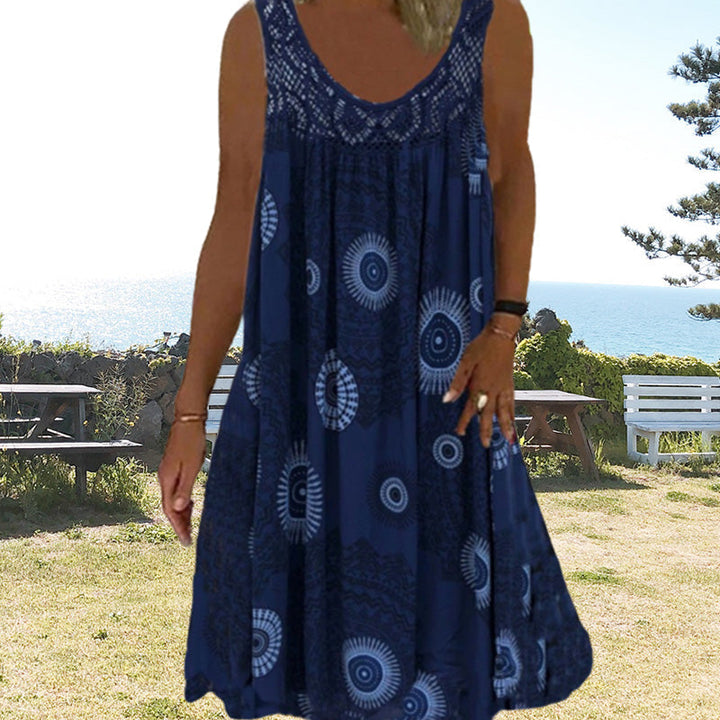 Airy women's summer dress with a relaxed fit, ideal for casual fashion, beachwear, and vacation style.