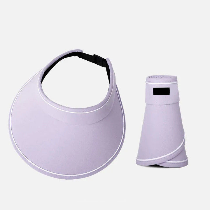 Women's wide-brimmed roll-up visor hat, FoldSun Pro, essential UV protection for travel