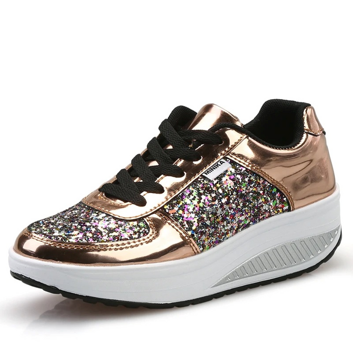 Casual women's high-top orthopedic footwear with advanced comfort features for active lifestyles.