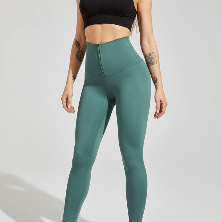Maya high-cut corset sports leggings, women's activewear offering comfort and fashionable design.